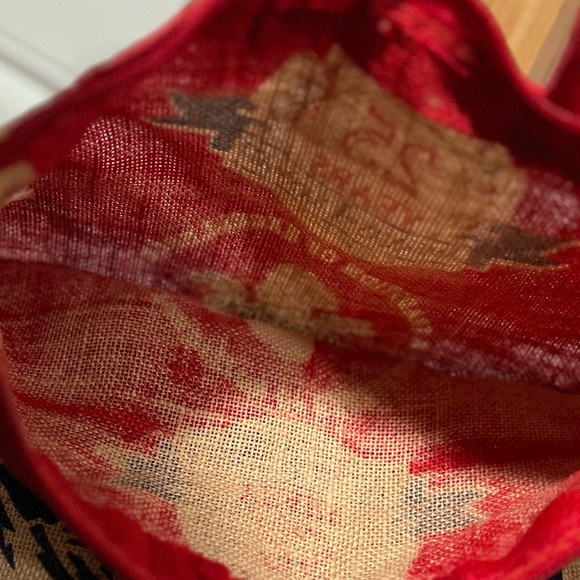 ROYAL BASMATI Empty Rice BURLAP Bag RED Handles & Zipper / Purse Tote Sack Craft - Picture 16 of 16